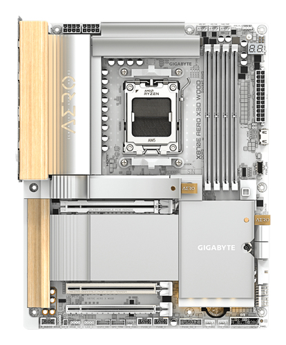 GIGABYTE X870E AERO X3D WOOD SKAM5 ATX - immagine 2