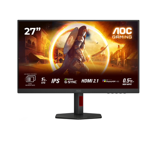 Monitor 27" AOC U27G4R Fast IPS Dual Frame 4K UHD 160Hz / Full HD 320Hz 1ms Pivot Hub USB 2*HDMI