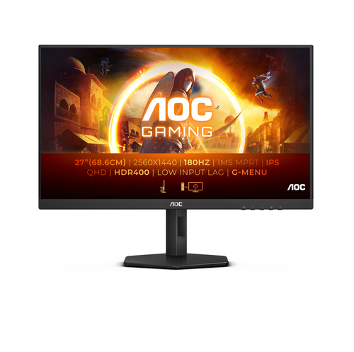 AOC Q27G4X Monitor 27" IPS 180Hz QHD 1ms Pivot 2*HDMI/DisplayPort