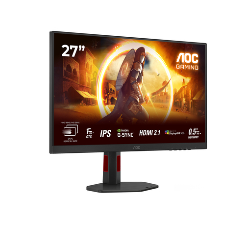 Monitor 27" AOC U27G4R Fast IPS Dual Frame 4K UHD 160Hz / Full HD 320Hz 1ms Pivot Hub USB 2*HDMI - immagine 2