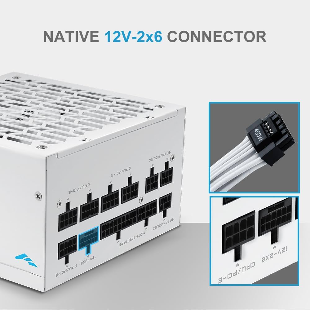 ALIMENTATORE SAMA G850 850W 80+ GOLD ATX 3.1 PCIe 5.1 FULL MODULAR WHITE - immagine 2