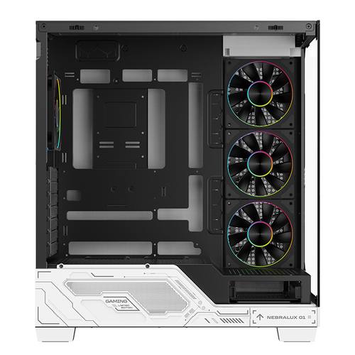CASE ITEK NEBRALUX 01 ARGB BLACK/WHITE USB 3.0 ATX - immagine 3