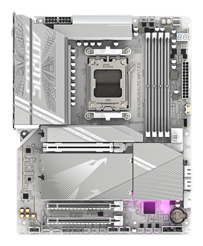 GIGABYTE X870E AORUS ELITE WIFI7 ICE SKAM5 ATX - immagine 2