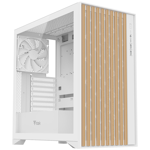 CASE ITEK WOODY WHITE USB 3.0/TYPE-C ATX - immagine 2