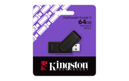 PEN DRIVE KINGSTON DTXS/64GB EXODIA S USB 3.2 - immagine 3