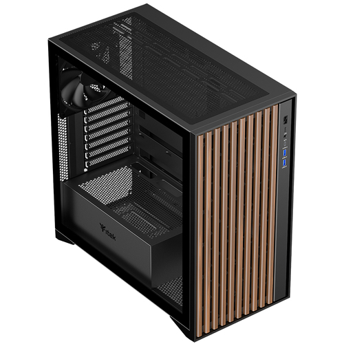 CASE ITEK WOODY BLACK USB 3.0/TYPE-C ATX - immagine 5