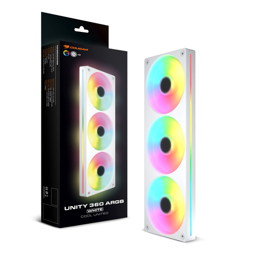 KIT VENTOLE COUGAR UNI360-FB ARGB WHITE 12X12 - immagine 4