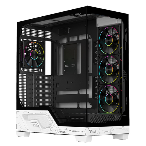 CASE ITEK NEBRALUX 01 ARGB BLACK/WHITE USB 3.0 ATX - immagine 2