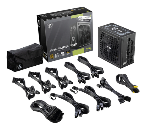 ALIMENTATORE MSI A1000GL 1000W 5.0 80+ GOLD MODULARE - immagine 5