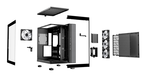 CASE BEQUIET! LIGHT BASE 600 LX BLACK - immagine 4