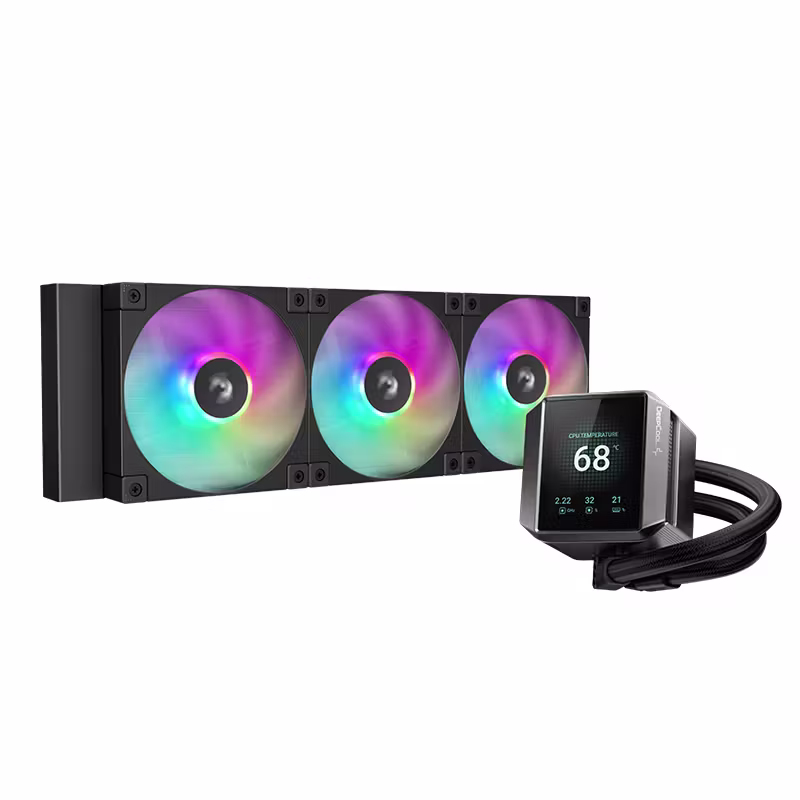 DEEPCOOL MYSTIQUE 360 ARGB LCD 2.8" BLACK 360mm - immagine 3