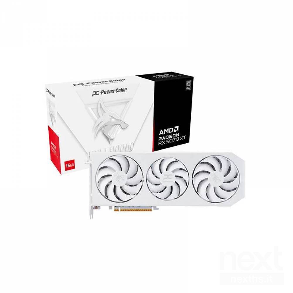 POWERCOLOR RADEON HELLHOUND SPECTRAL WHITE RX 9070 XT OC 16GB - immagine 4