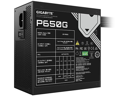 ALIMENTATORE GIGABYTE GP-P650G 650W 80+ GOLD - immagine 2
