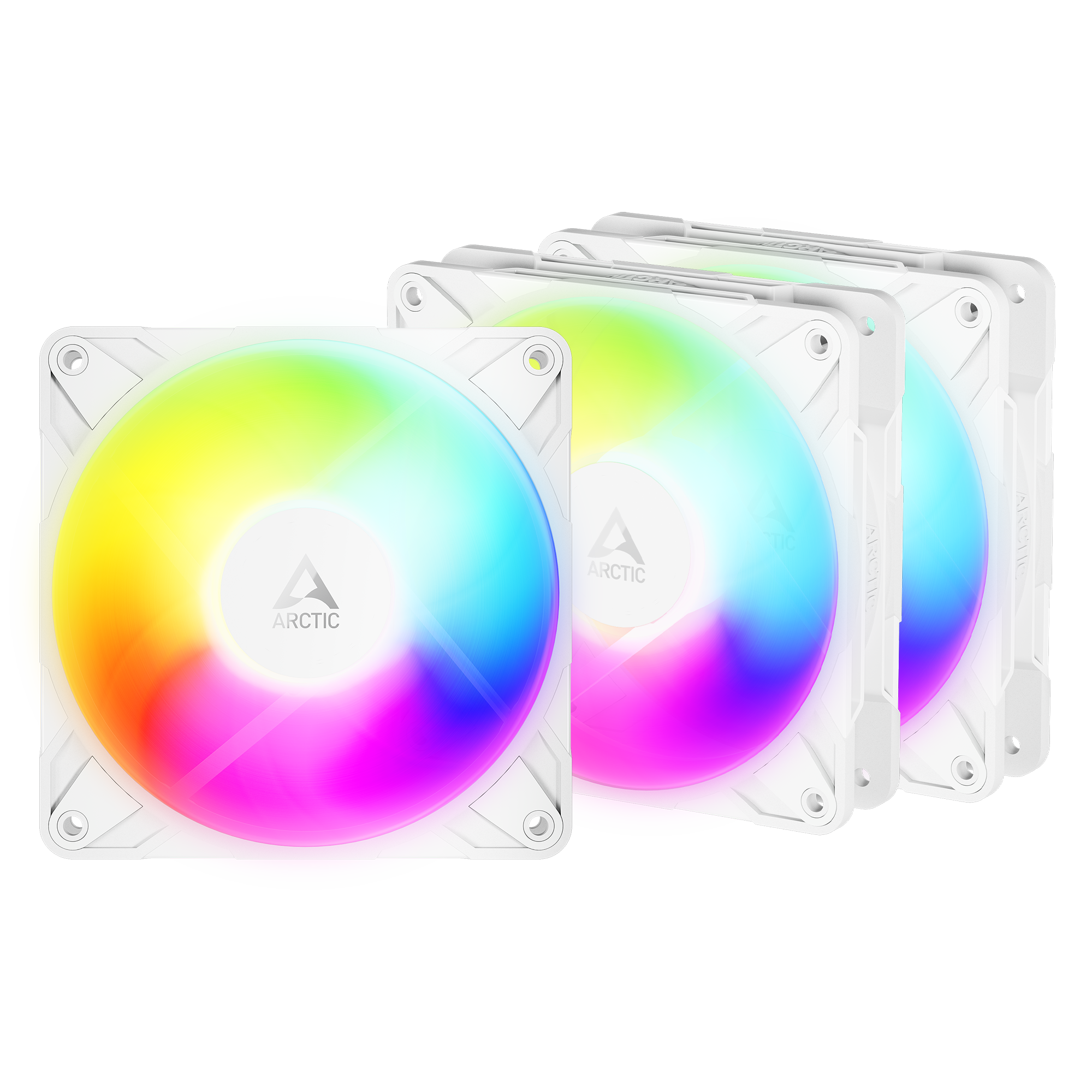 KIT FAN ARTIC P12 PRO REVERSE ARGB WHITE 3PZ