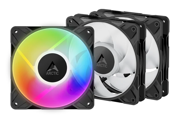 KIT FAN ARTIC P12 PRO ARGB BLACK 3PZ