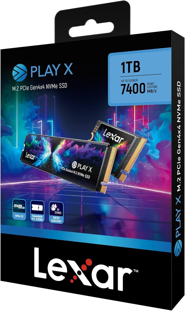 LEXAR SSD PLAY X 1TB M.2 PCIe NVMe Gen 4.0