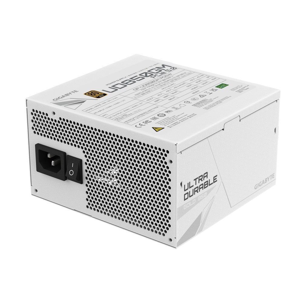 ALIMENTATORE GIGABYTE GP-UD850GM PG5 WHITE 850W 80+ GOLD FULL MODULAR - immagine 3