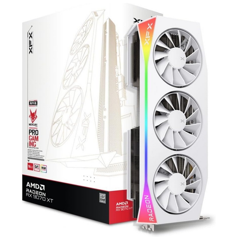 XFX MERCURY RX 9070 XT RGB WHITE 12GB PCX