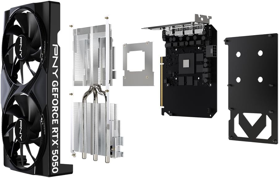 PNY GEFORCE RTX 5050 DUAL FAN BLACK 8GB - immagine 2